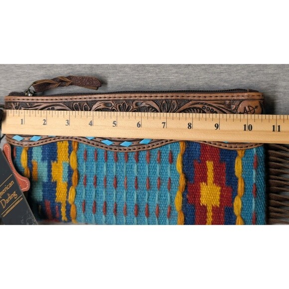 New American Darling Saddle Blanket Leather Wristlet Purse Bag - ADBG344 - Picture 4 of 10